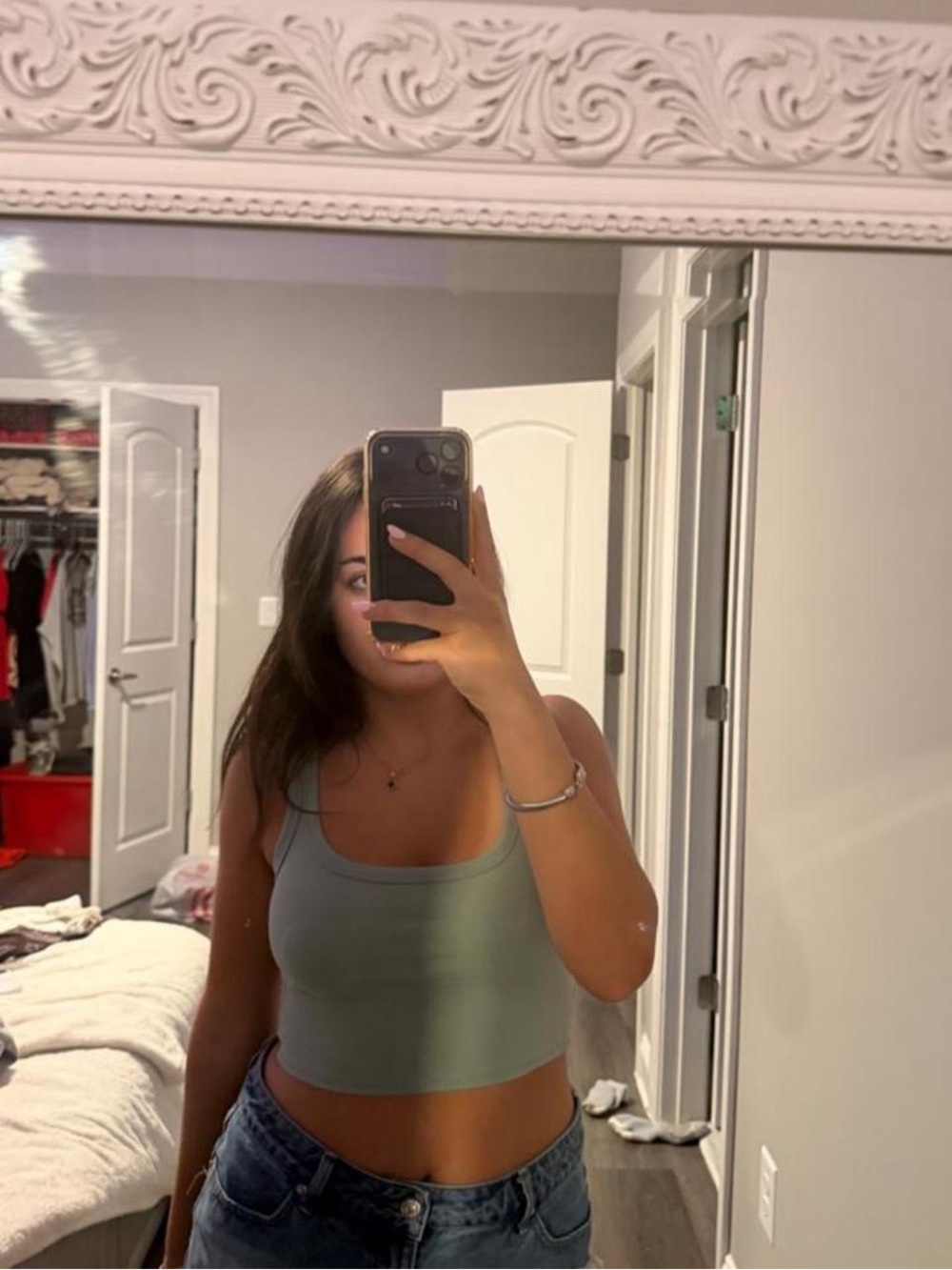 Green tank top